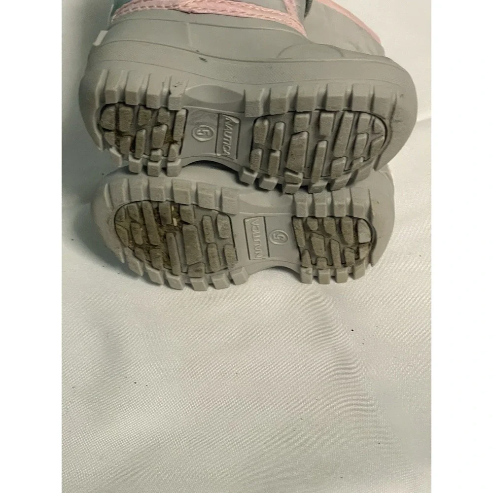 Nautica Pink Gray Snow Boots Toddler 5 Bin4‎